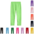 thumbnail image 1 of Antinious Children Girls Solid Stretch Versatile Comfortable Running Leggings Full Length Pants 9-10Y, 1 of 4