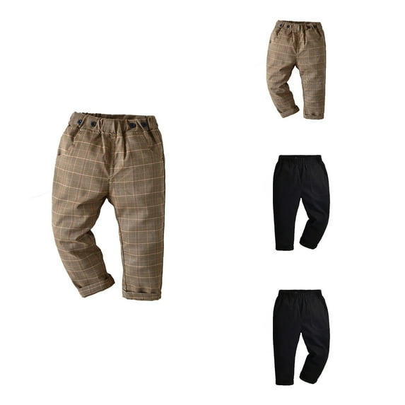 Antinious Toddler Boys Winter Warm Sweatpants,Casual Long Jogger Pants for Boys Girls,Kids Big Boy Fashion Casual Solid Pocket Casual School Uniform Trousers,130,