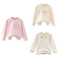 thumbnail image 1 of Antinious Toddler Girls Hoodies Tops,Casual Long Sleeve Sweatshirt for Boys Girls,Children's Base Solid Color Long Sleeve Blouses,Beige,120, 1 of 5
