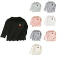 thumbnail image 1 of Antinious Toddler Girls Winter Warm Hoodies Tops,Casual Long Sleeve Sweatshirt for Boys Girls,Children's Long Sleeved Solid Bottoming Shirt For Girls,Pink,110, 1 of 5