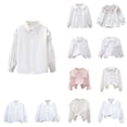 thumbnail image 1 of Antinious Toddler Girls Hoodies Tops,Casual Long Sleeve Sweatshirt for Boys Girls,SBoys and Girls Long Sleeve Solid Color Shirt,White,150, 1 of 3