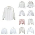 thumbnail image 1 of Antinious Toddler Girls Hoodies Tops,Casual Long Sleeve Sweatshirt for Boys Girls,SBoys and Girls Long Sleeve Solid Color Shirt,White,160, 1 of 3
