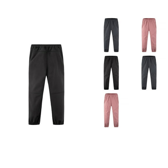 Antinious Toddler Girls Winter Warm Sweatpants,Casual Long Jogger Pants for Boys Girls,Boys Girls Fashion Solid Keep Warm Windproof Water Proof Outdoor Hiking Ski Pants,XS,