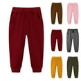 thumbnail image 1 of Antinious Toddler Girls Sweatpants,Casual Long Jogger Pants for Boys Girls,Child's Summer Solid Boys And Girls Kids Botton Long Pants Denim Casual Full Length Pants,XS,, 1 of 3