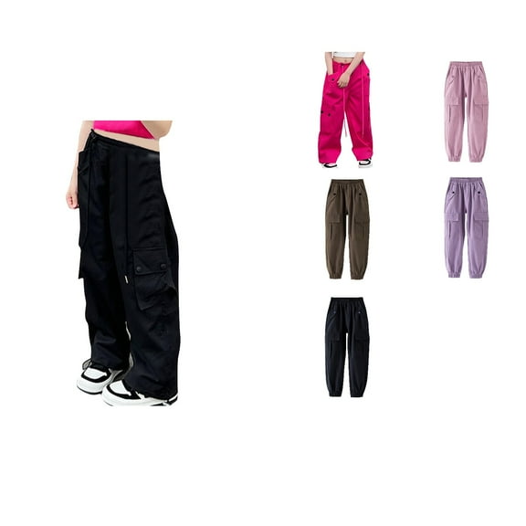 Antinious Toddler Girls Sweatpants,Casual Long Jogger Pants for Boys Girls,Girls Children Overalls Super Cool Bunches Of Pants Children Pants Casual Wear Pants,Black,160