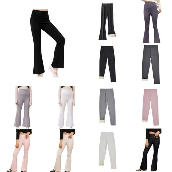 Antinious Toddler Girls Sweatpants,Casual Long Jogger Pants for Boys Girls,Girls Fashion Solid With Velvet High Waist Can Wear Outerwear Pants And Pants,140,