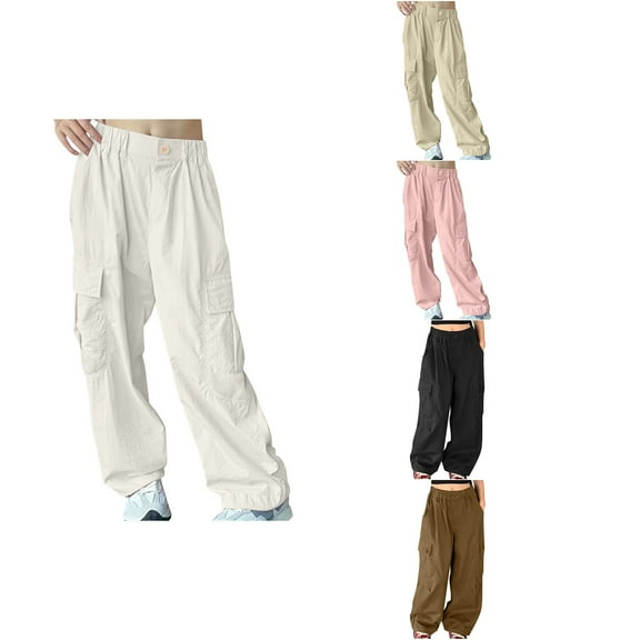 Antinious Toddler Girls Sweatpants,Casual Long Jogger Pants for Boys Girls,Kids Casual Solid Button Pocket High Waist Loose Straight Leg go Pants,130,