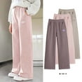thumbnail image 1 of Antinious Toddler Girls Sweatpants,Casual Long Jogger Pants for Boys Girls,Kids Fall Winter Straight Leg Wide Leg Casual Sweatpants,120,, 1 of 5