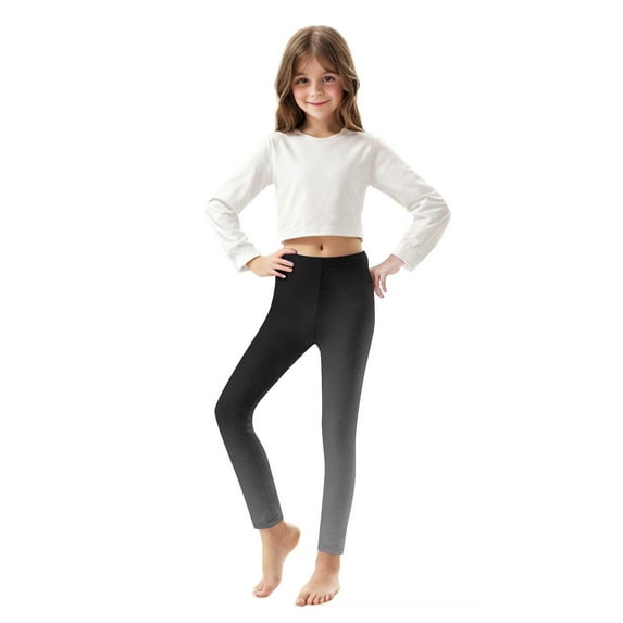 Antinious Toddler Girls Sweatpants,Casual Long Jogger Pants for Boys Girls, Printed Pants High Waist Stretchy Soft Tights Kids Summer Leggings For School Wearing,Black,110