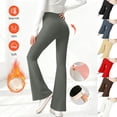 thumbnail image 1 of Antinious Girls Solid Fall Winter Fleece Loose Flared Warm Yoga Full Length Pants, 1 of 5