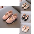 thumbnail image 1 of Antinious Girls Solid Plain Profile Flat Soft Base Daily Versatile Casual Leather Shoes, 1 of 5