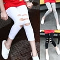 thumbnail image 1 of Antinious Girls Stylish Solid Stretch Ripped Casual Capri Pants 3-4Y, 1 of 5