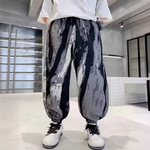 Antinious Kids Casual Sweatpants,Toddler Outer Pants,Boys Summer Ice Silk Trousers For Children Bloomers,110,