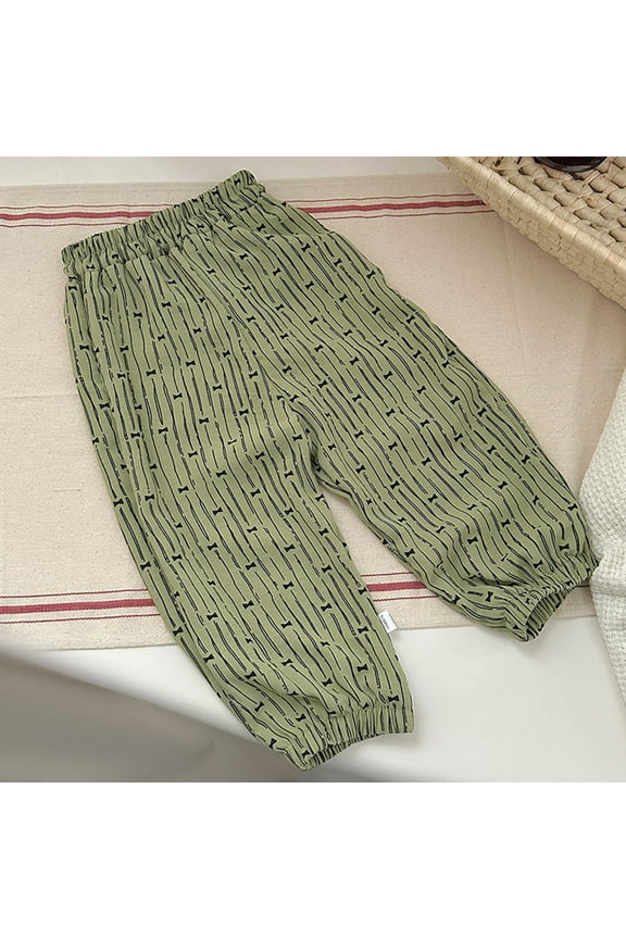 Kids Casual Athletic Pants,Toddler Outer Pants,Children's Mosquito Repellent Pants Summer Breathable And Cool,Green,140