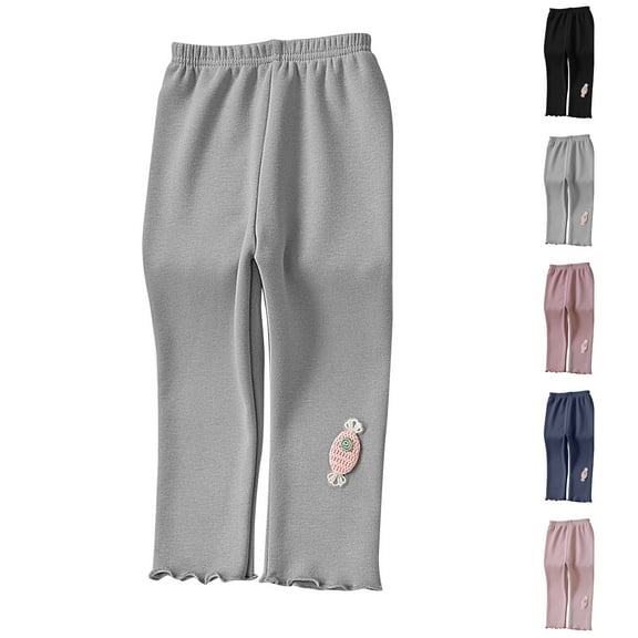 Antinious Kids Casual Athletic Pants,Toddler Outer Pants,Children's Thick Woolen Leggings Thick Long Pants And Girls' Pants For Outerwear,Navy,120