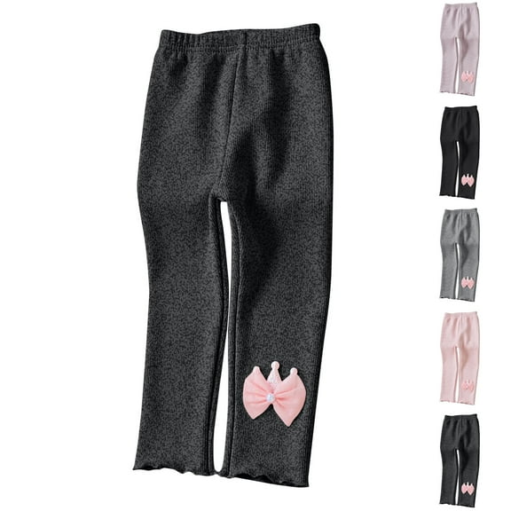 Antinious Kids Casual Athletic Pants,Toddler Outer Pants,Children's Thick Woolen Leggings Thick Long Pants And Girls' Pants For Outerwear,Purple,120