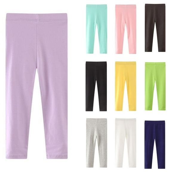 Antinious Kids Casual Athletic Pants,Toddler Outer Pants,Children's Winter Solid Color Outdoor Leisure Sports Elastic Leggings And Pants For Kids,Yellow,100