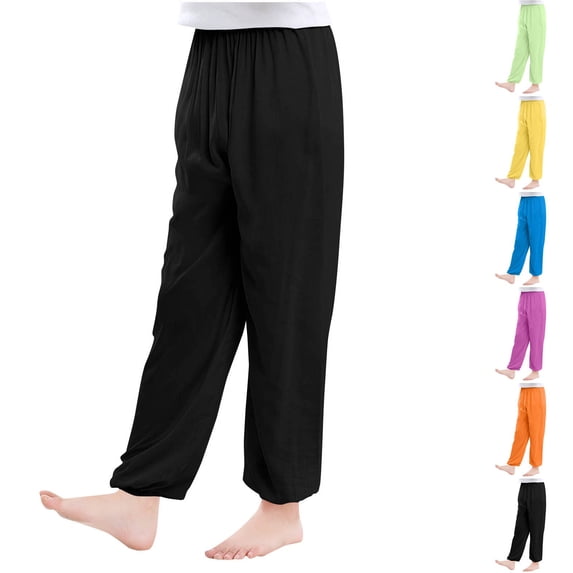 Antinious Kids Casual Athletic Pants,Toddler Outer Pants,Summer Children's Lantern Pants Mosquito Proof Pants Solid Color Pants Kidsconditioning Pants,Blue,M