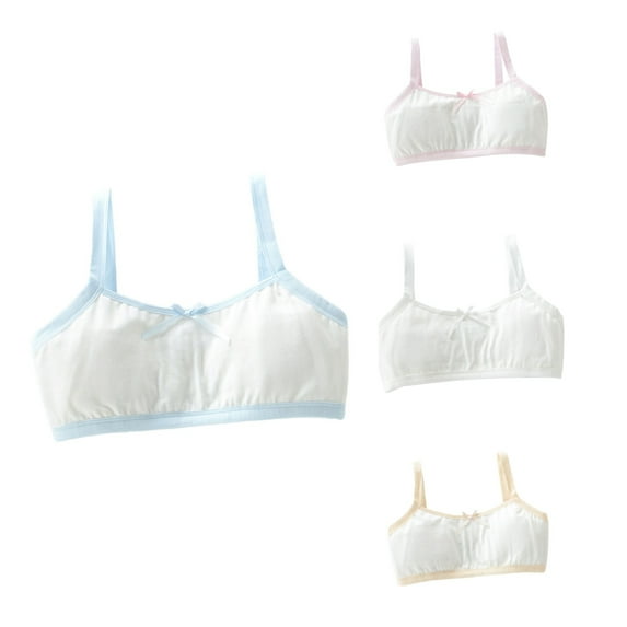 Antinious Kids Girls Stretchy Bralette Comfortable and Breathable Casual Solid Lightweight Sports Camisole Bra