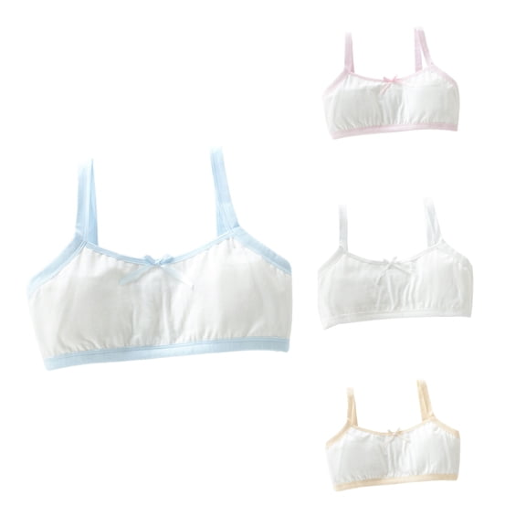 Antinious Kids Girls Stretchy Bralette Comfortable and Breathable Casual Solid Lightweight Sports Camisole Bra