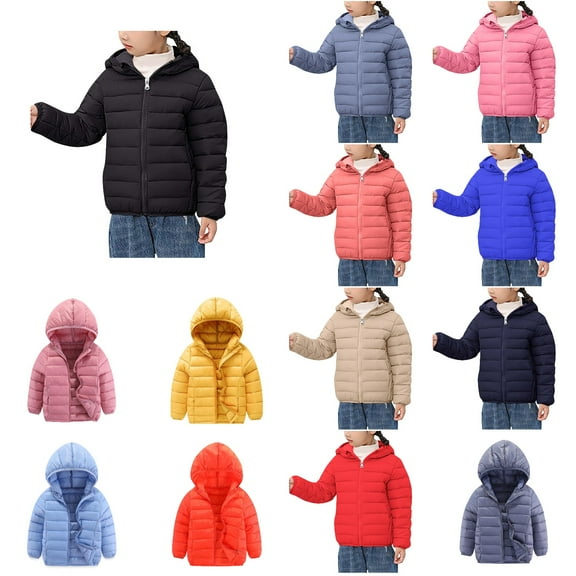 Antinious Kids Winter Jacket,Winter Coat for Boys Girls,Children's Home Clothes Long Sleeved Round Neck Top+elastic Pants Two-piece Set Kids Jumpsuit Children's Clothing,Black,180