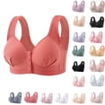 thumbnail image 1 of Antinious Women Plus Size Wireless Bras Push Up Front Closure Padded Cup Breathable, 1 of 5
