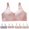 thumbnail image 1 of Antinious Women Wireless Push Up Plus Size Bras Front Closure Breathable Everyday Wear, 1 of 5
