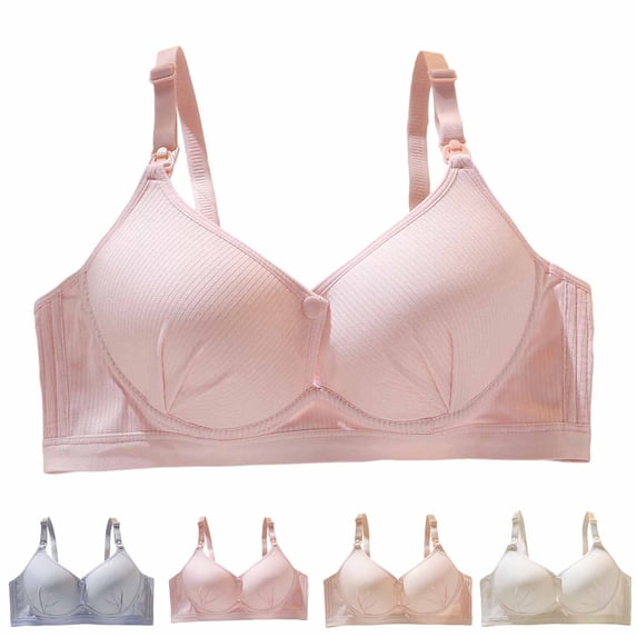 Antinious Women Wireless Push Up Plus Size Bras Front Closure Breathable Everyday Wear