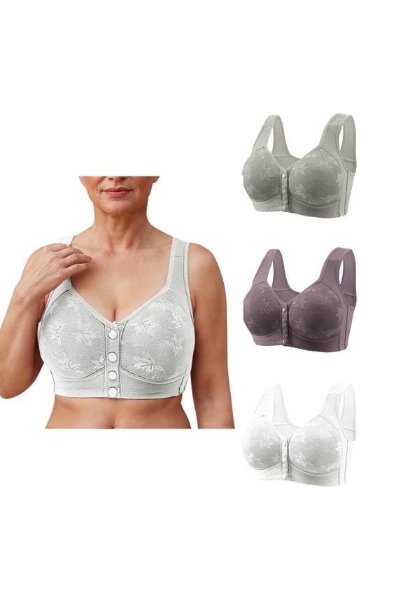 Ladies Magnetic Free Wireless Front Closure Plus Size Bandeau Tank Everyday Bras