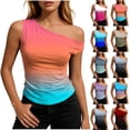 thumbnail image 1 of Antinious Ladies Off Shoulder Sleeveless Gradient Casual Soft Summer Daily Tank Tops, 1 of 5