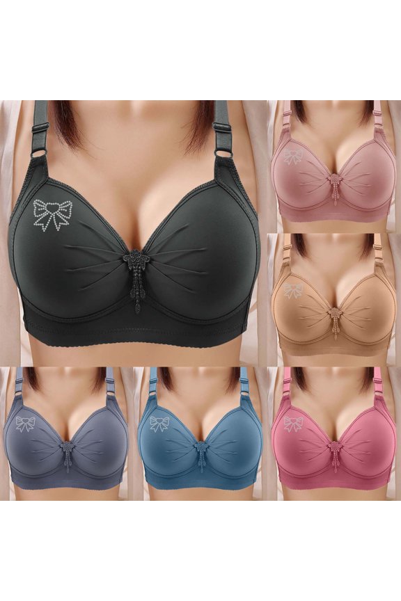 Ladies Plus Size Beaded Wireless Push up Full Cup Airy Wear Bras