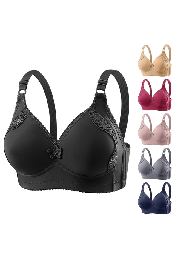 Ladies Plus Size Wireless Sports Gathered Inner Bra