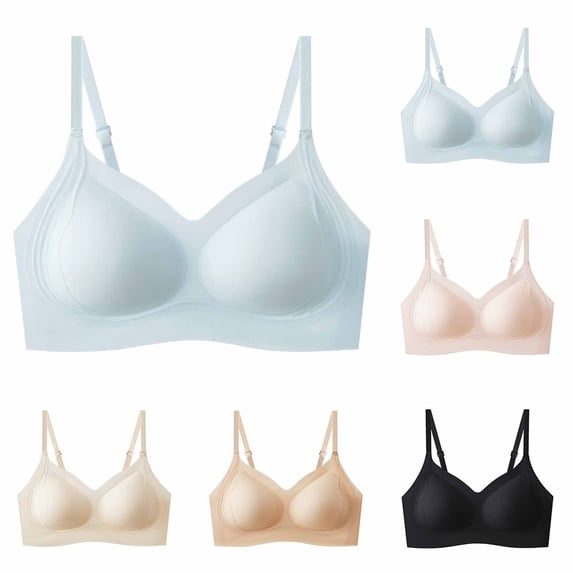 Antinious Women Wireless Bras Push Up Seamless Backless Breathable Everyday Casual