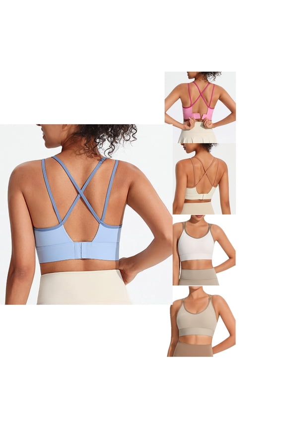 Ladies Solid Comfortable Support Outdoor Activity Styling Sports Bra