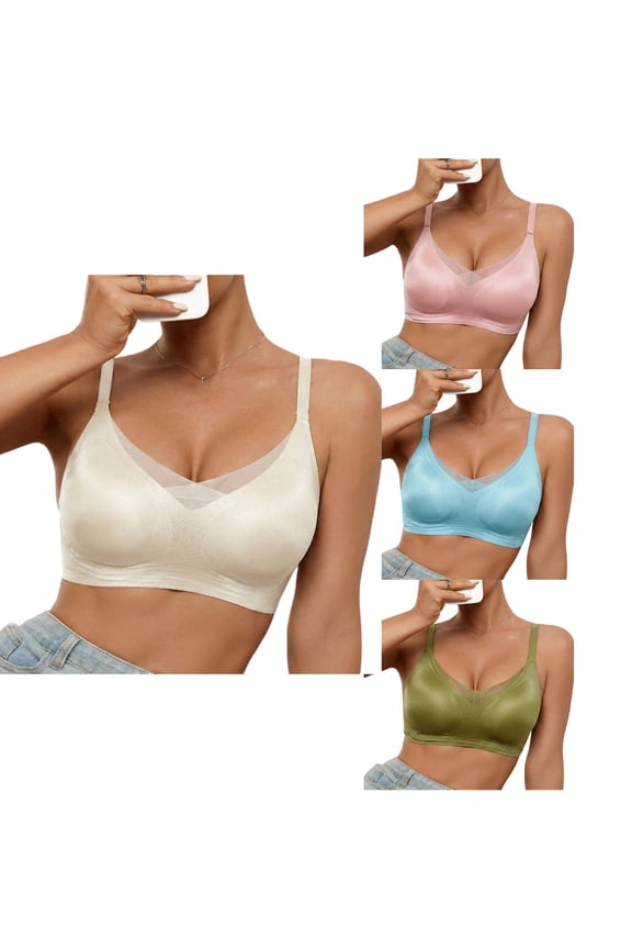Ladies Solid Foam Padding Wireless Soft Support Fixed Padding Comfortable Everyday Bra