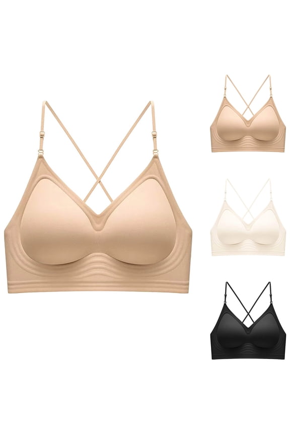 Ladies Solid Push up Armpit Backless Support Lifting Bras