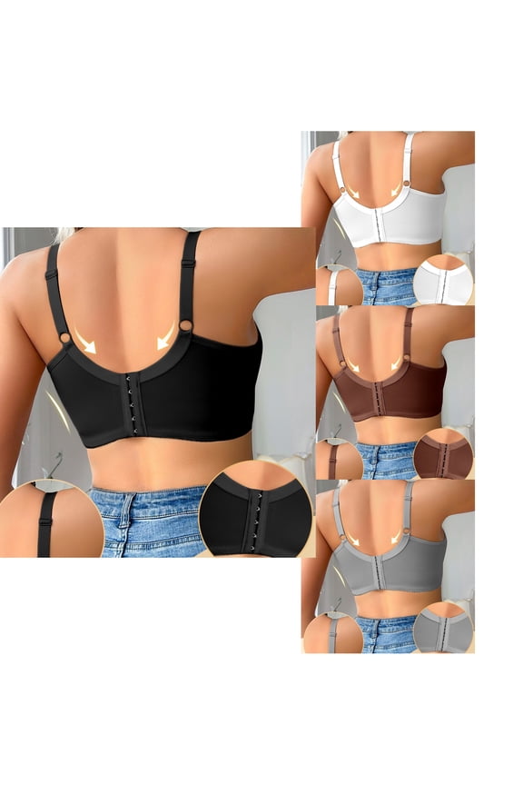 Ladies Solid Rear Closure Underwire Lift Support Cozy Everyday Bras
