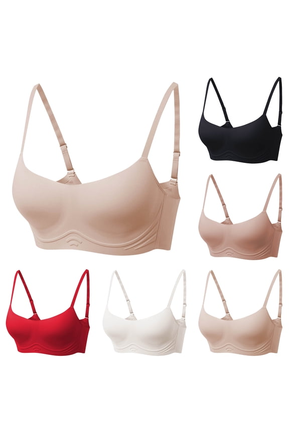 Ladies Solid Tone Back Closure Light Weight Breathable Wireless Inner Bra