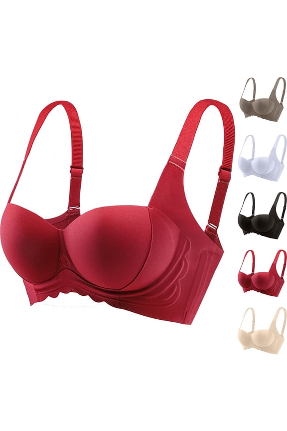 Ladies Solid Tone Seamless Wireless Breathable Layer Everyday Bras