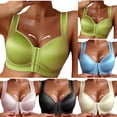 thumbnail image 1 of Antinious Women Wireless Bras Push Up Front Closure Adjustable Strap Solid Breathable, 1 of 5