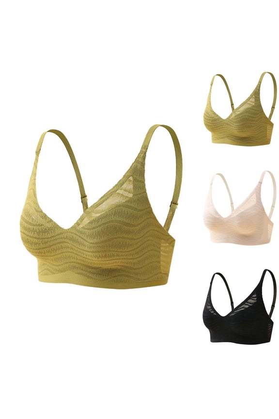 Ladies Solid Wireless Sports Airy Comfortable Seamless Breathable Bras