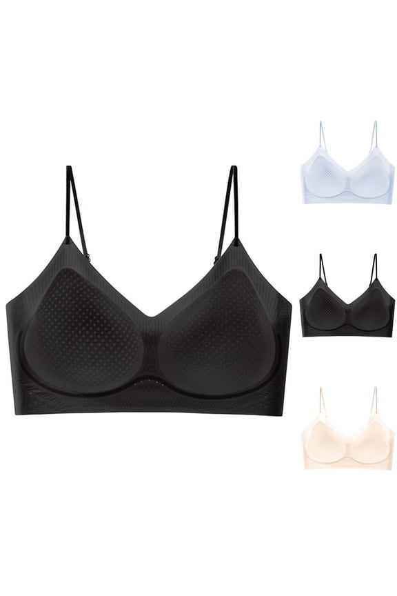Ladies Solid Wireless Support Breathable Mild Gentle Relaxed Everyday Bras