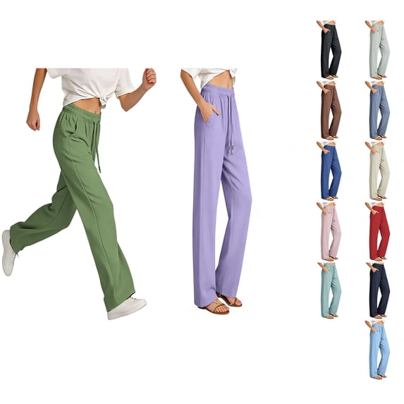 Antinious Ladies Straight Leg Trousers Summer Breathable Loose Running Casual Bottoms