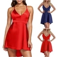 thumbnail image 1 of Antinious Women Camis Sleeveless V-Neck Casual Solid Lace Back Stylish Dress, 1 of 5