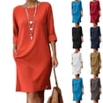 thumbnail image 1 of Antinious Ladies Summer Solid Lightweight Breathable Daily Versatile Dress, 1 of 5