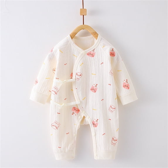 Antinious Long Sleeve Bodysuits for Kids,Boys And Girls Summer Bodysuit,Toddler Kids Girls Boys Long Sleeve Printed Color T-Shirt Round Neck Jumpsuit Romper,White,66