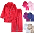 thumbnail image 1 of Antinious Winter Boys Girls Long Sleeve Outfits,Toddler&nbsp;Casual&nbsp;Pajams&nbsp;Set,Toddler Kids Winter Boys Girls Solid Color Long Sleeved Home Wear Clothes Suit,Dark Blue,100, 1 of 5