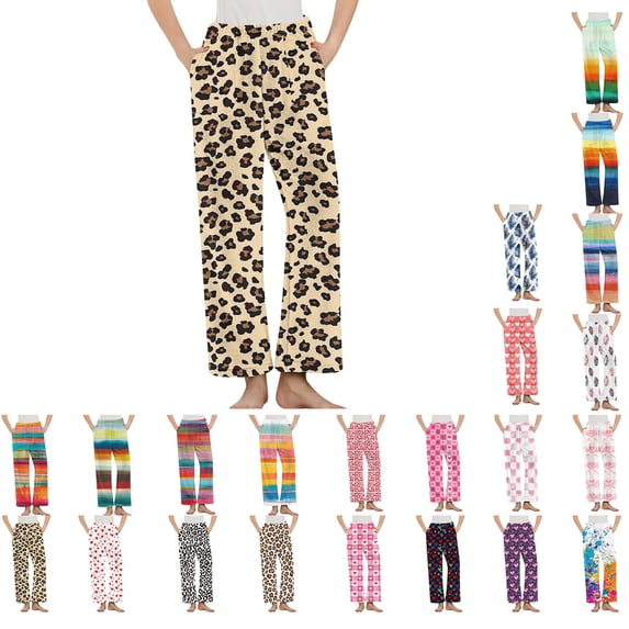 Antinious Man Print Elastic Waist Pockets Soft Thick Loose Trendy Pajama Full Length Pants