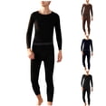 thumbnail image 1 of Antinious Men Oversized Comfortable Pajama Set Loose Round Neck Long Sleeve Solid Pants Fall Winter Sleepwear, 1 of 4