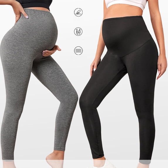 Antinious Maternity Solid High Waist Leggings Support Elastic Workout Yoga Bottom Versatile Hip Lift Tight Full Length Pants